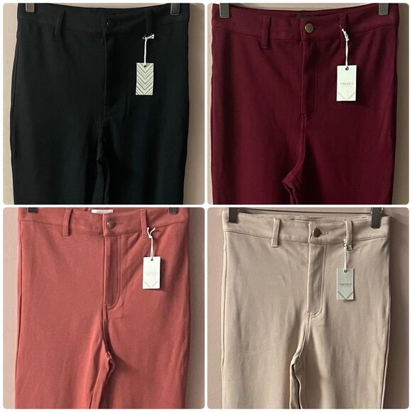Forever 21 Black|Burgundy|Rust|Blush Pink High Waisted Skinny Pants Size 28 NWT - Picture 1 of 14